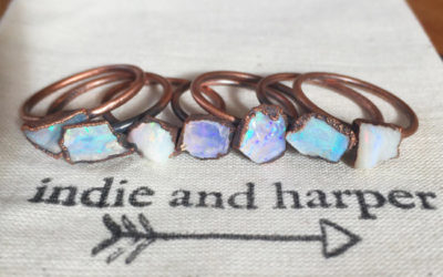 LOVE / opal rings by INDIE & HARPER