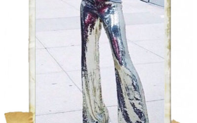 MOMENT OF / sequin bell bottoms