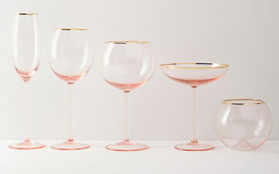 DECO // Gold Rim Glassware by ANTHROPOLOGIE