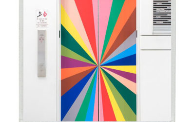 MOMENT OF // Rainbow Elevator Door