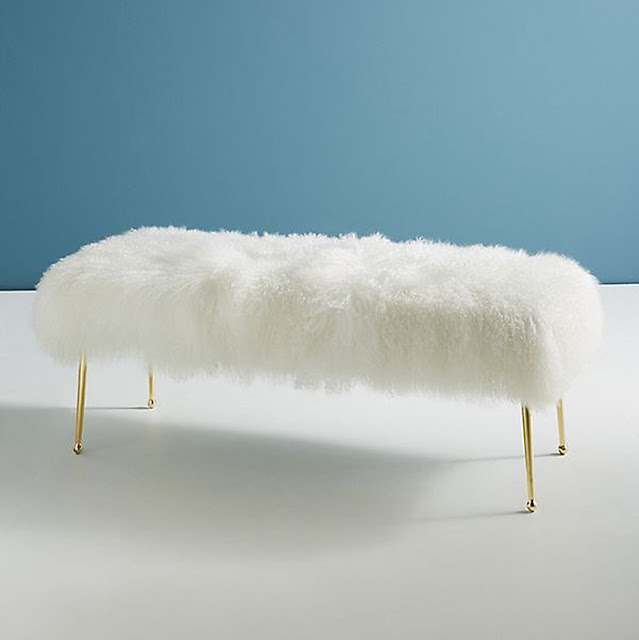 OBSESSED // Luxe Wool Bench by ANTHROPOLOGIE
